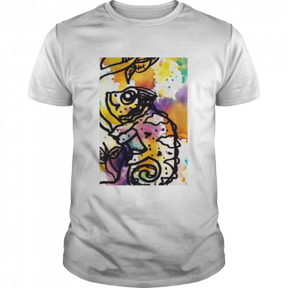 Color Reptile Splash Chameleon shirt