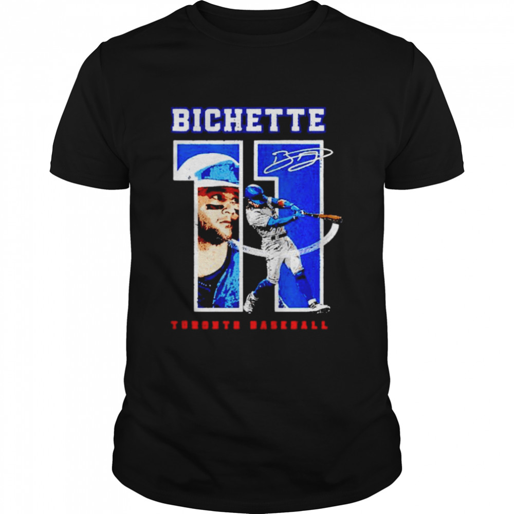 Number and Portrait Bo Bichette Toronto baseball shirt