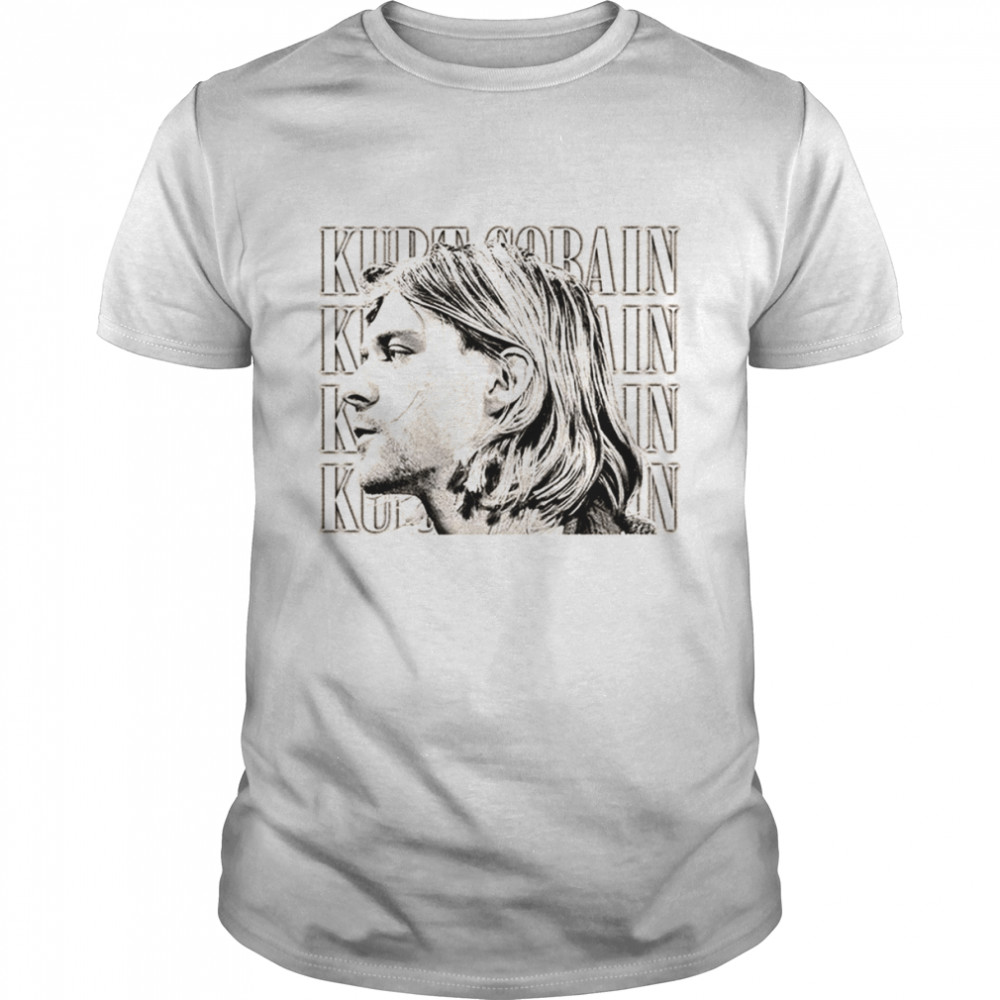 Sand Kurt Cobain Face Profile Nirvana shirt