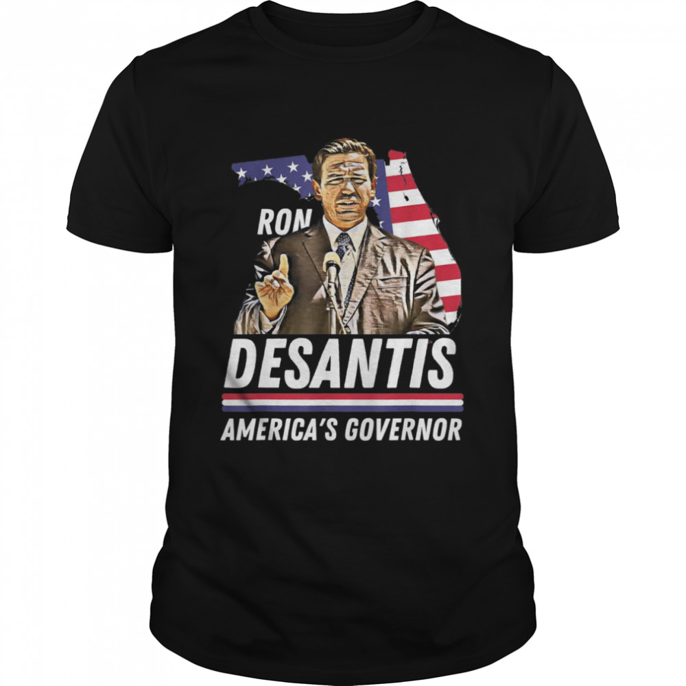 Ron Desantis America’s Governor Florida US Flag T-Shirt