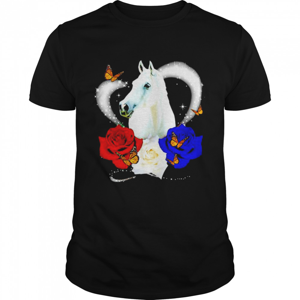 Horse love flower shirt