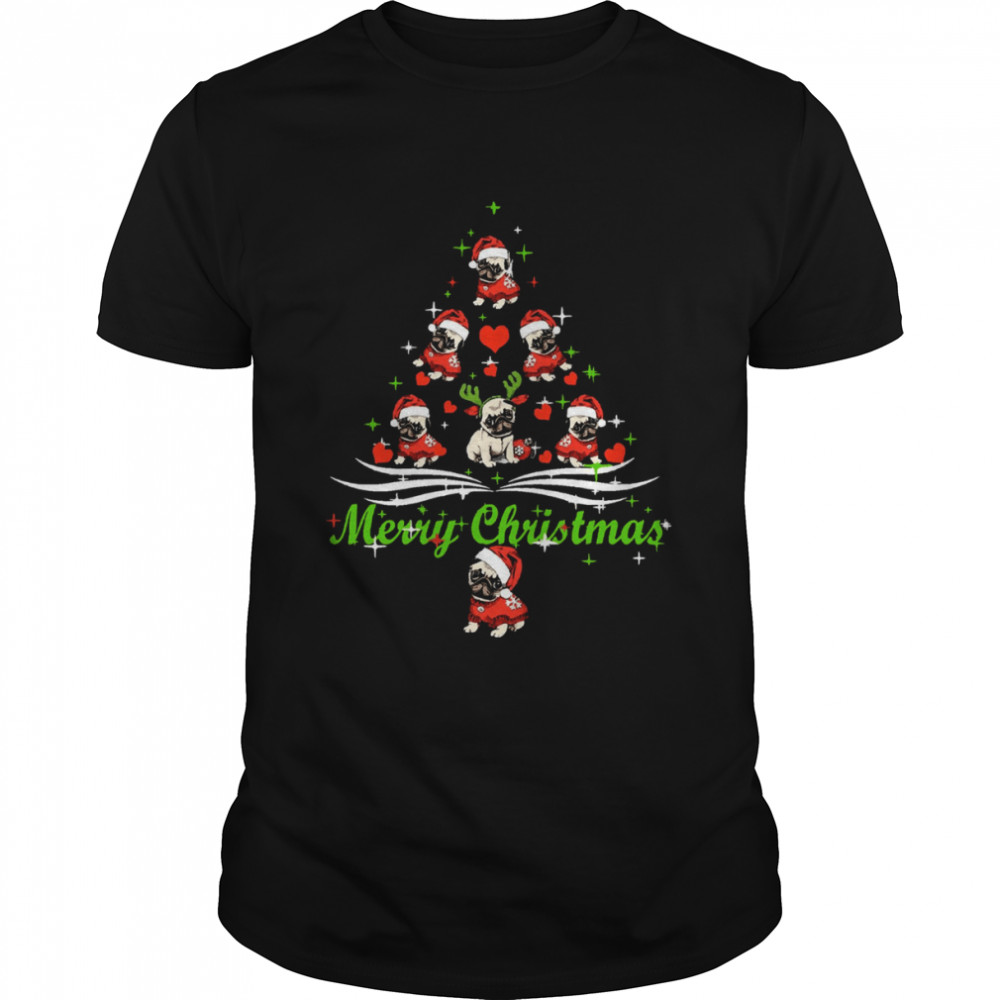 Pug Merry Christmas Funny December Festival Dog shirt