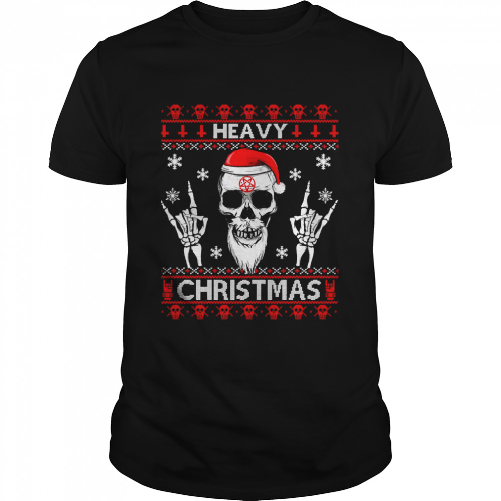 Heavy Christmas Ugly Xmas Heavy Death Metal Rocker shirt
