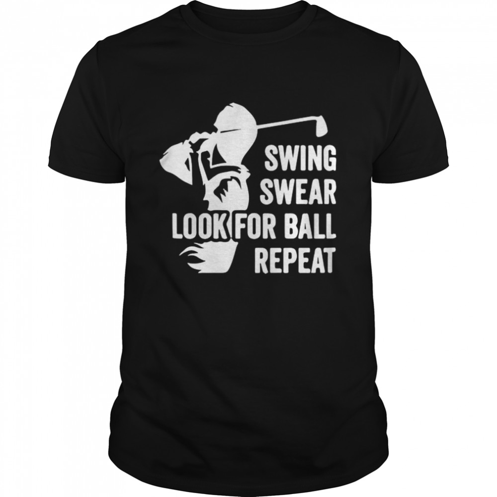 Swing swear look for ball repeat golf shirt