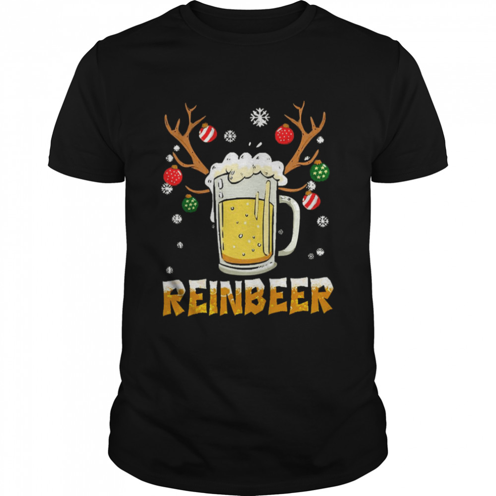 Beer Design Reindeer Christmas Design Xmas shirt