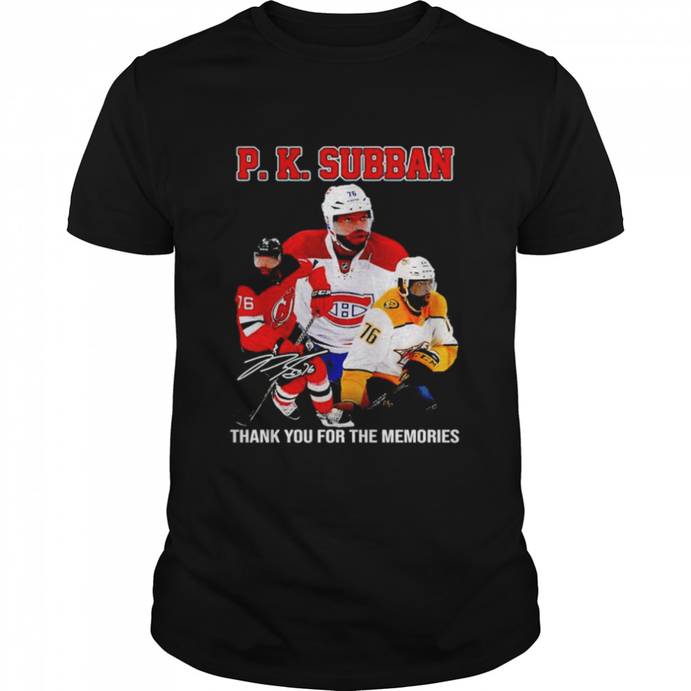 P. K. Subban Thank You For The Memories shirt