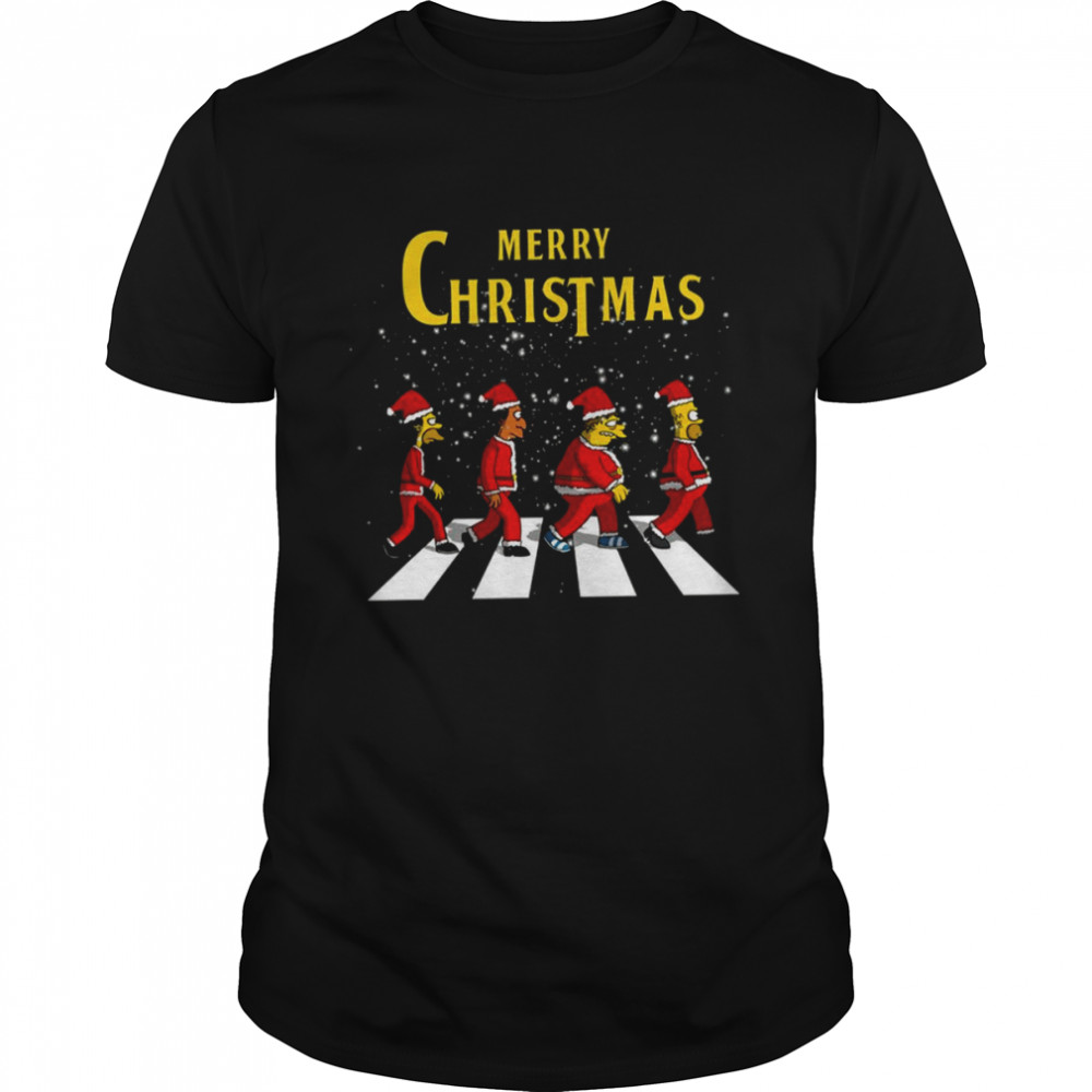 Simp’s Merry Chirstmas On Abbey Road shirt