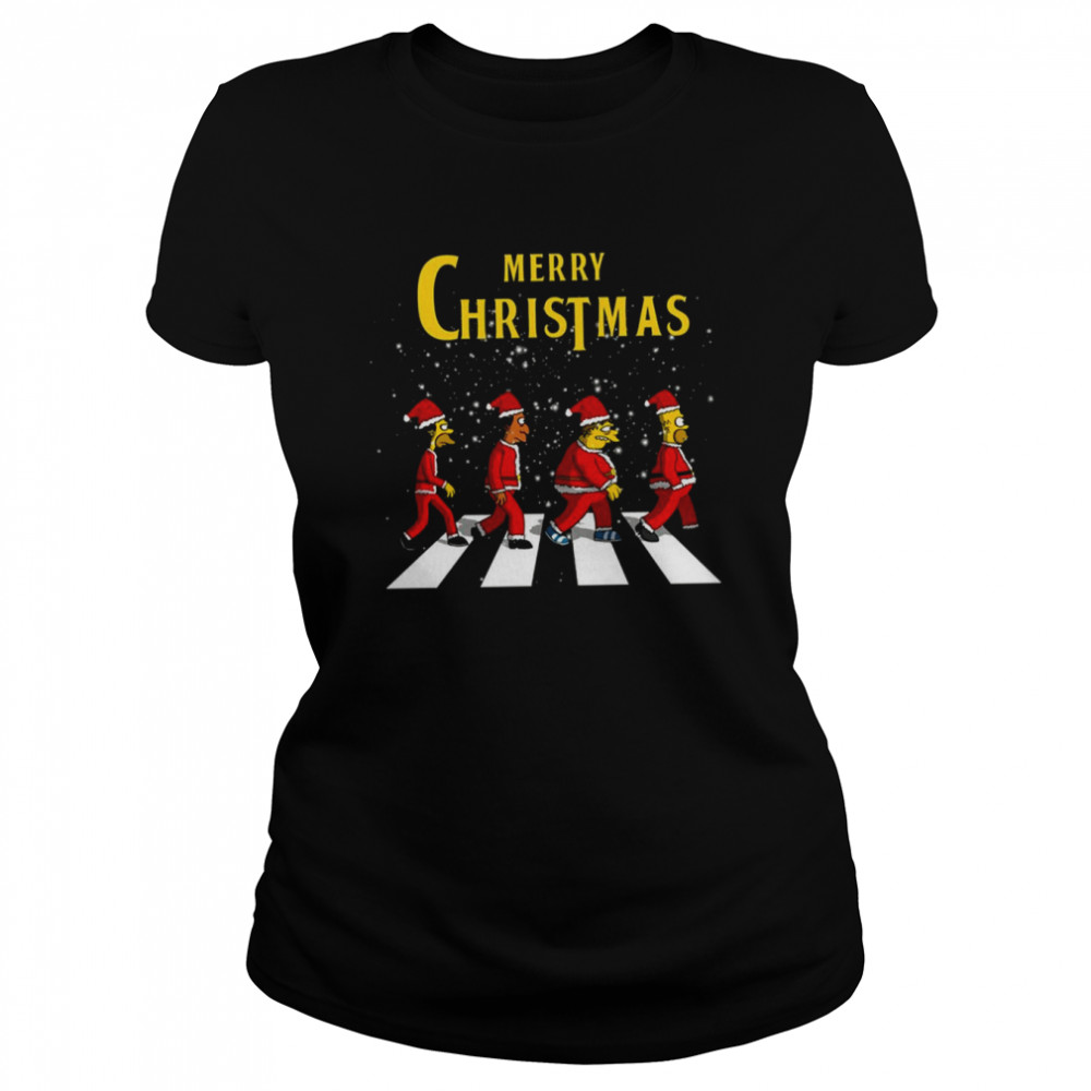 Simp’s Merry Chirstmas On Abbey Road shirt Classic Women's T-shirt