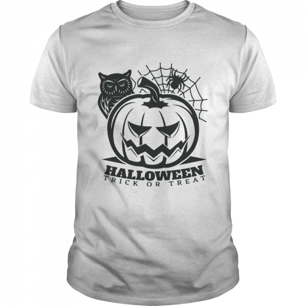 Trick Or Treat Halloween Black And White Art shirt