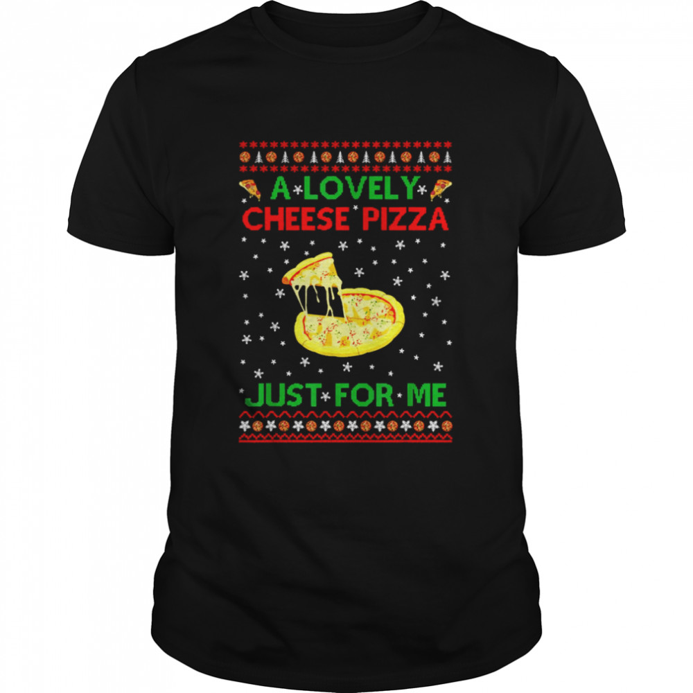 A Lovely Cheese Pizza Alone Funny Kevin X-Mas Home Alone Ugly Knitted Pattern shirt