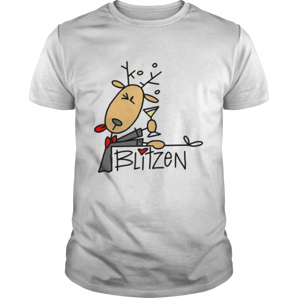 Blitzen Reindeer Christmas Holiday shirt