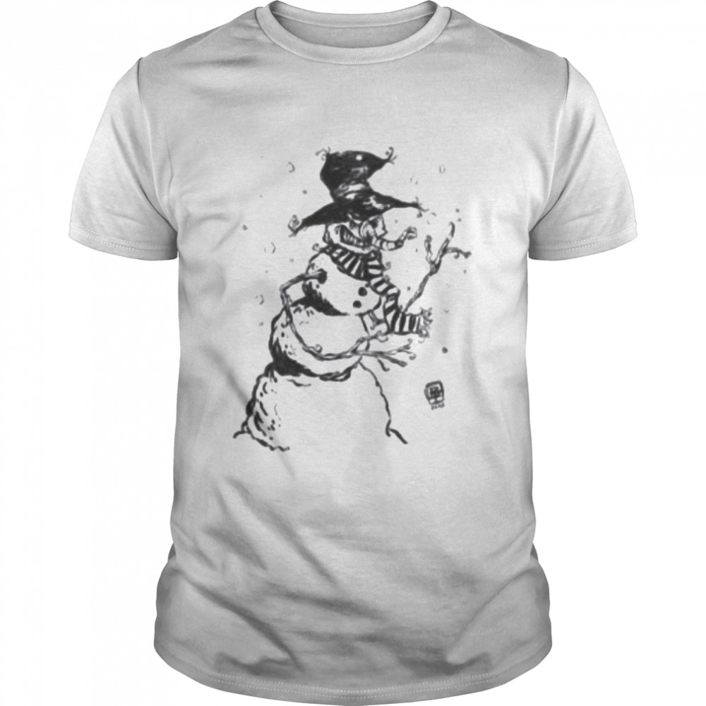 Creepy Snowman Design Christmas shirt