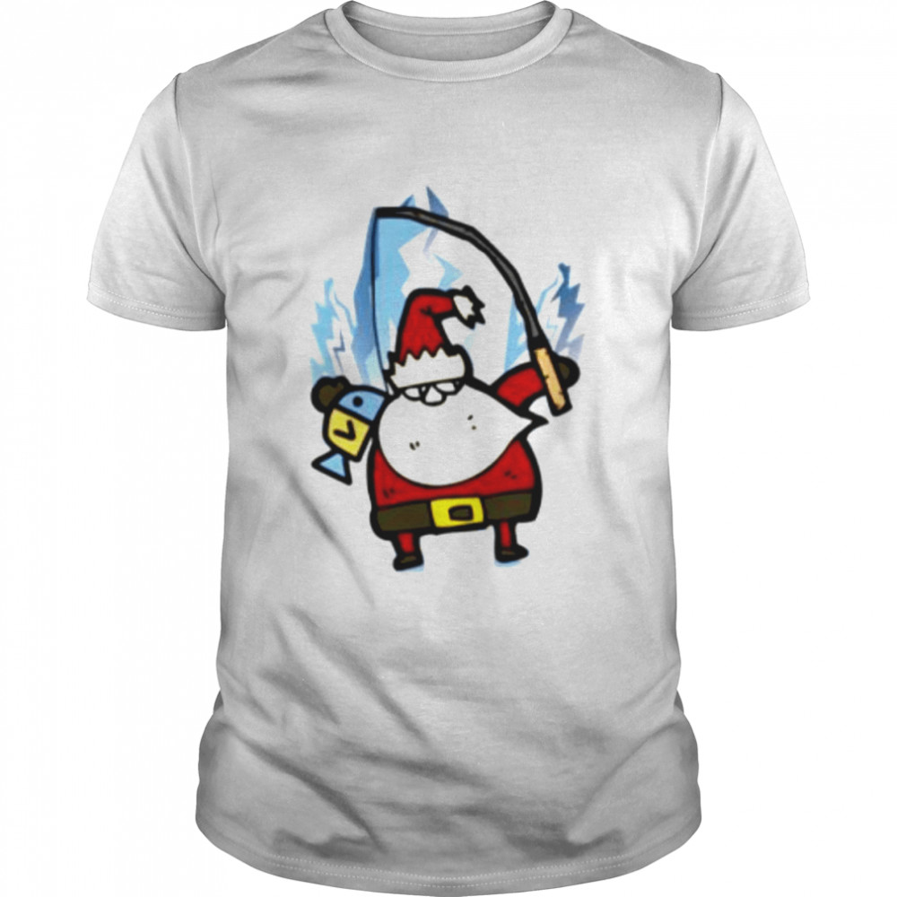 Fishing Santa Merry Christmas Fishing Man Santa shirt