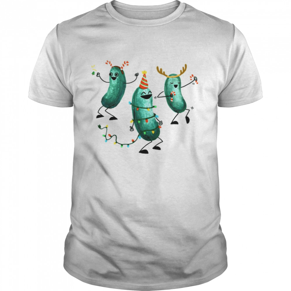 Pickle Christmas Lights Cute Design shirt