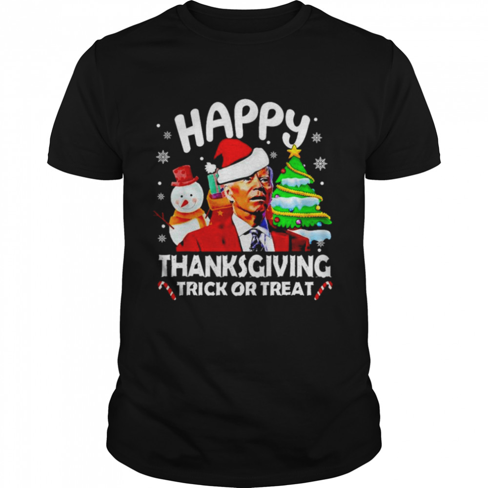 Joe Biden Merry Thanksgiving Trick Or Treat Christmas shirt