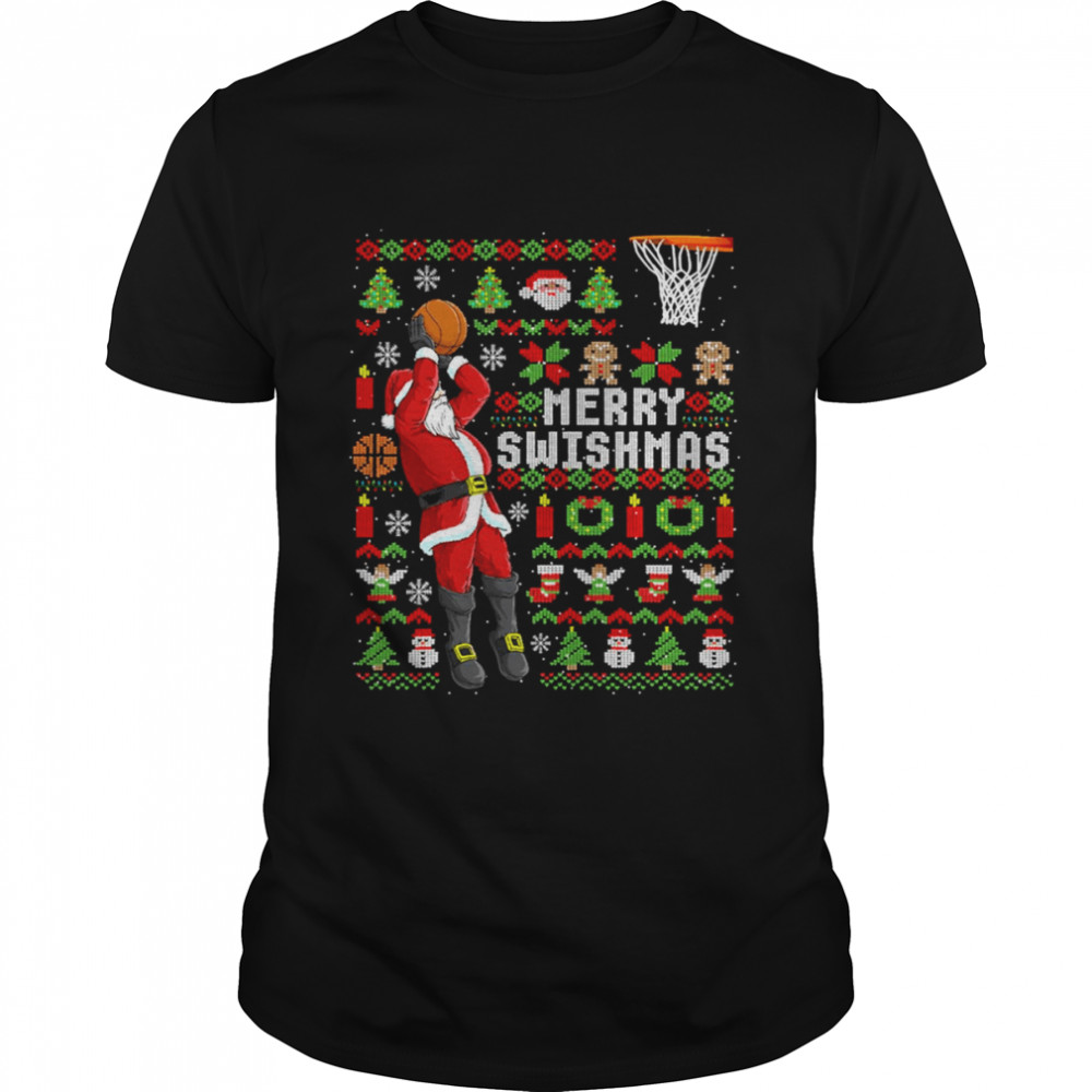 Merry Swishmas Ugly Knitted Pattern Christmas shirt