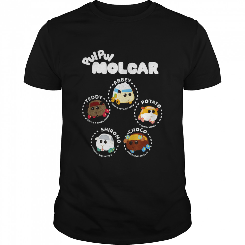 Pui Pui Molcar Guinea Pig Textbook Portraits Tee Shirt