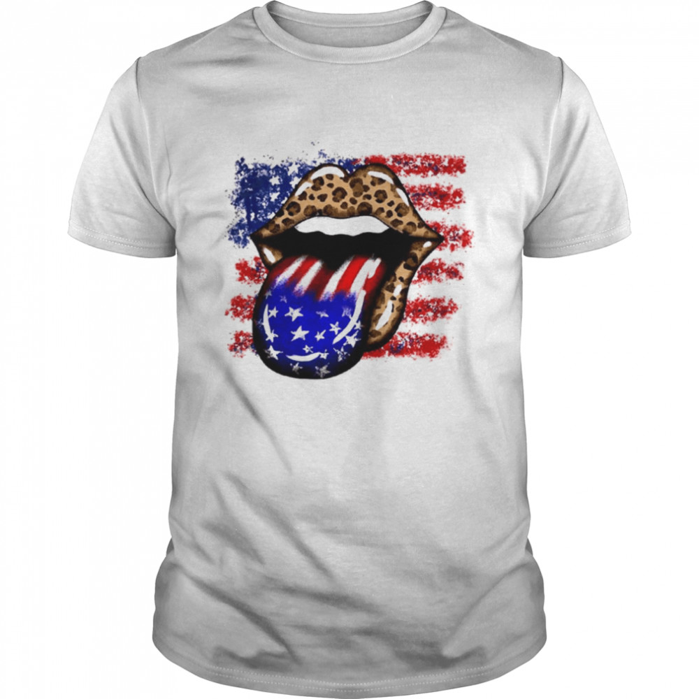 Cool Art American Flag The Rolling Stones shirt