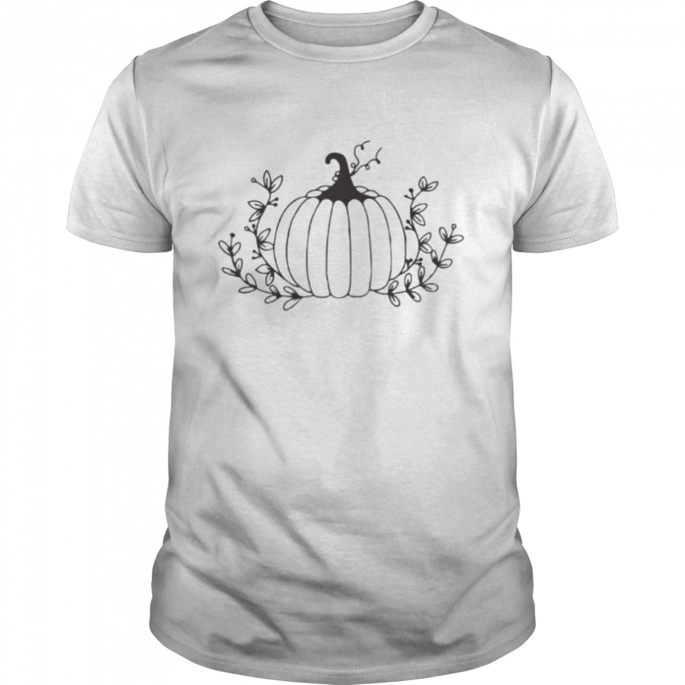 Floral Pumpkin Halloween T-Shirt