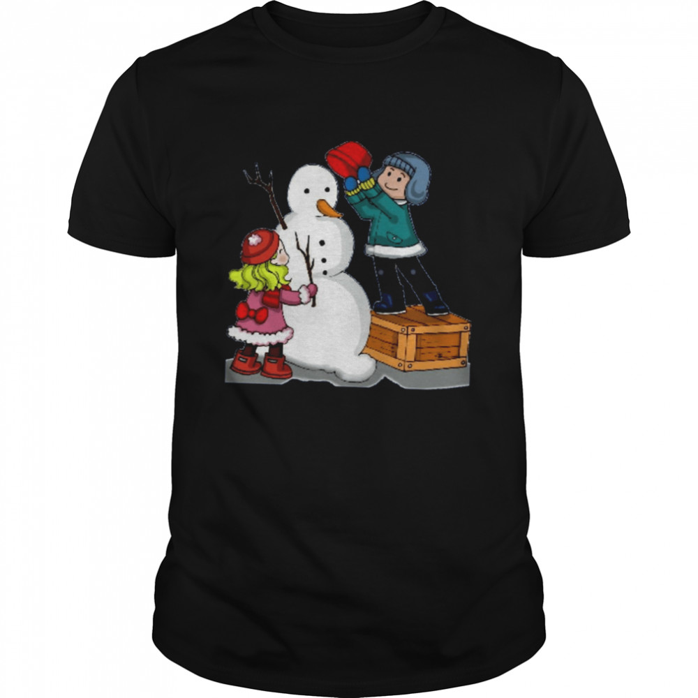 Making Snowman Christmas shirt