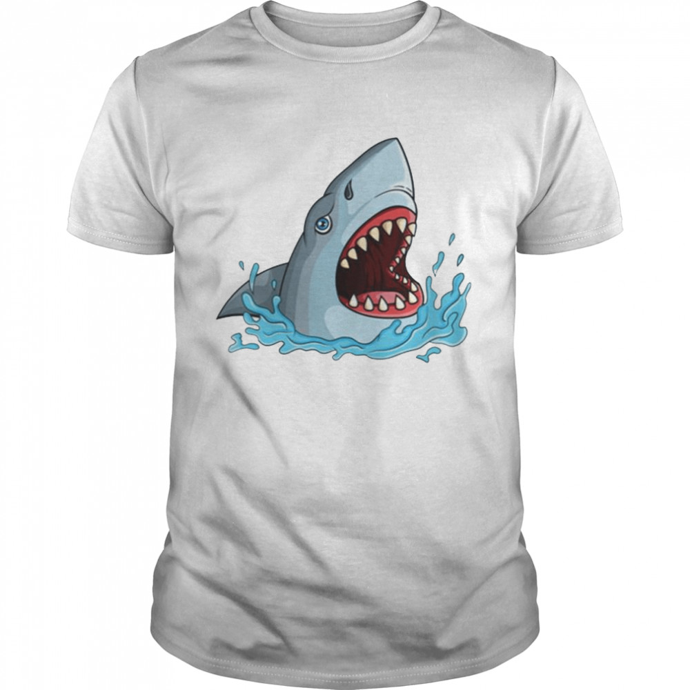 Shark Action Animated Jaws Movie shirt