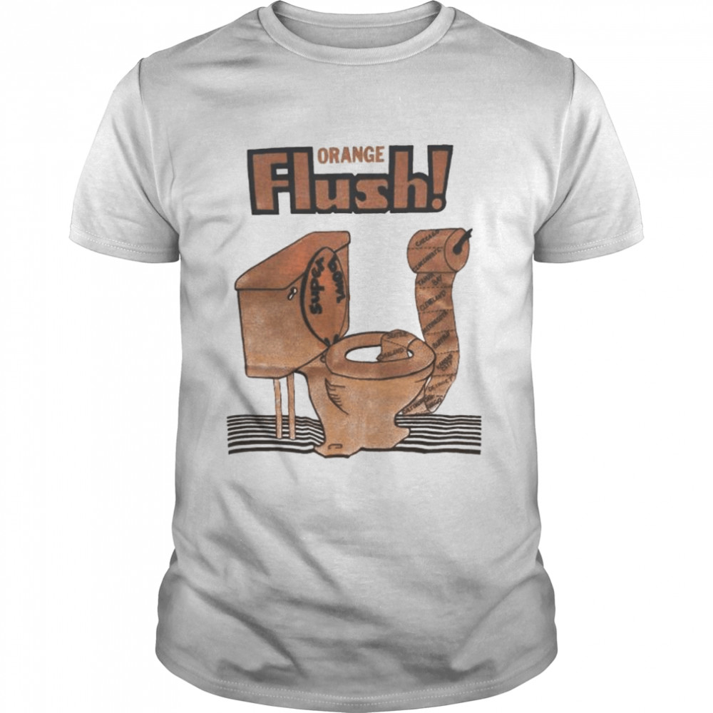 Toilet Orange Flush Super Bowl shirt