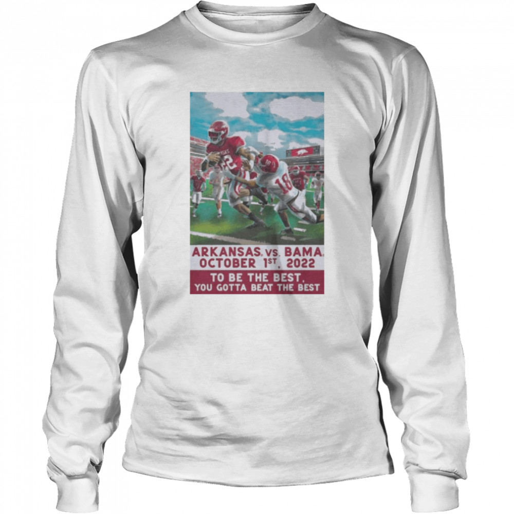 Alabama Crimson Tide Vs. Arkansas Razorbacks Game Day 2022 T-shirt Long Sleeved T-shirt