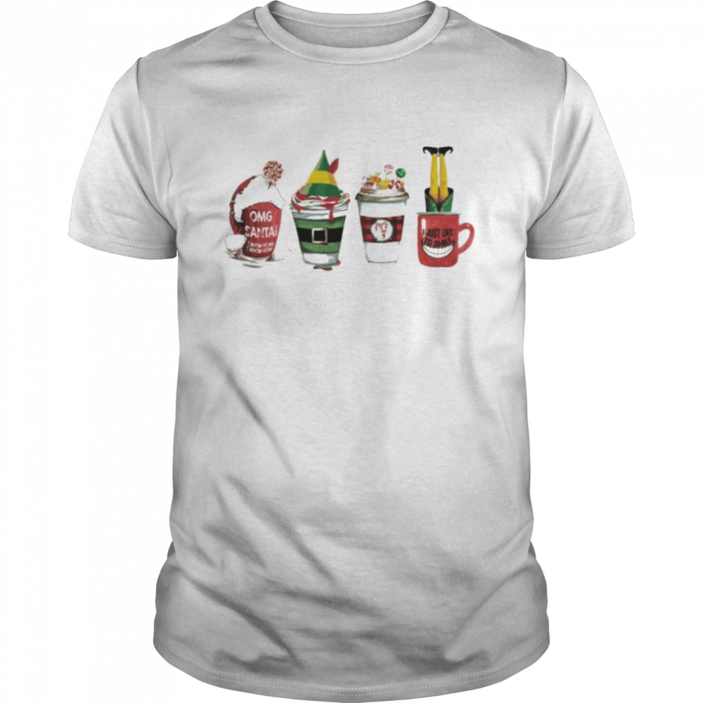 Elf coffee Christmas Happy Halloween Shirt