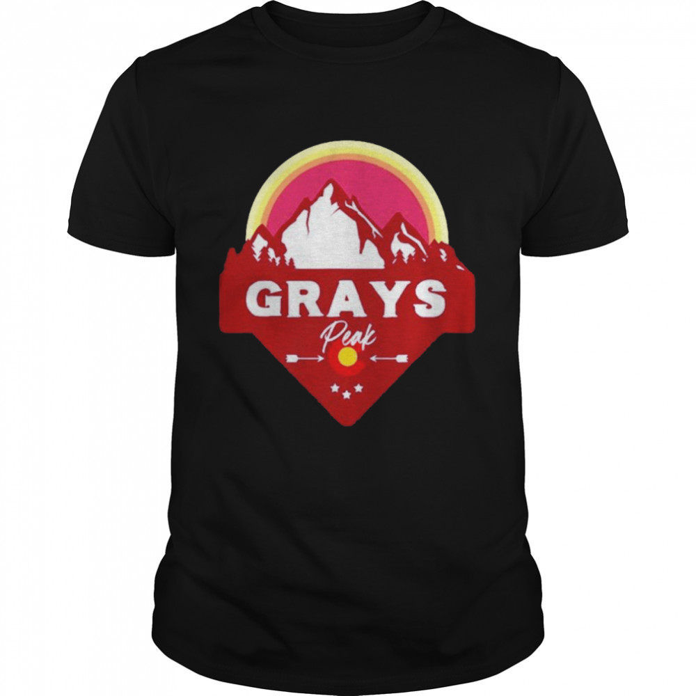 Grays peak Colorado co rocky mountains hiking skiing shirt