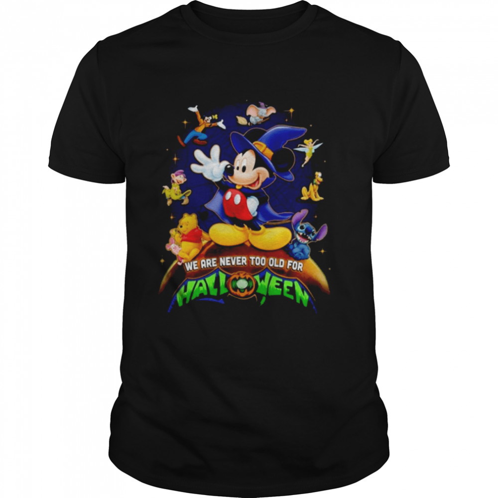 Disney Halloween Mickey Head With Castle Shirt