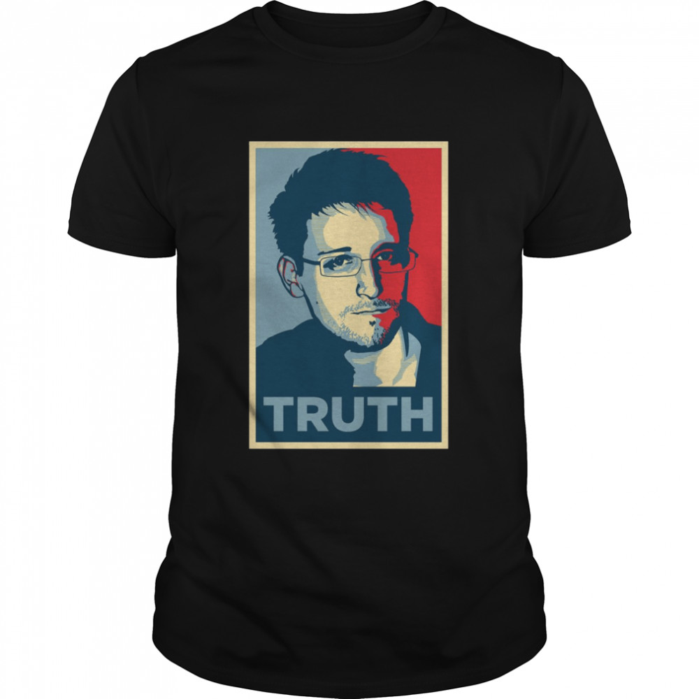 Edward Snowden Portrait Truth Hope shirt