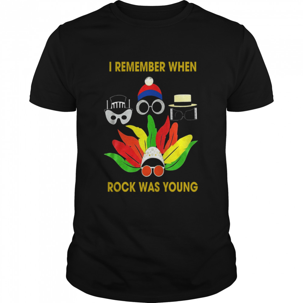 I Remember When Rock Was Young Yellow Farewell Elton John Gift For Fans And Lovers shirt