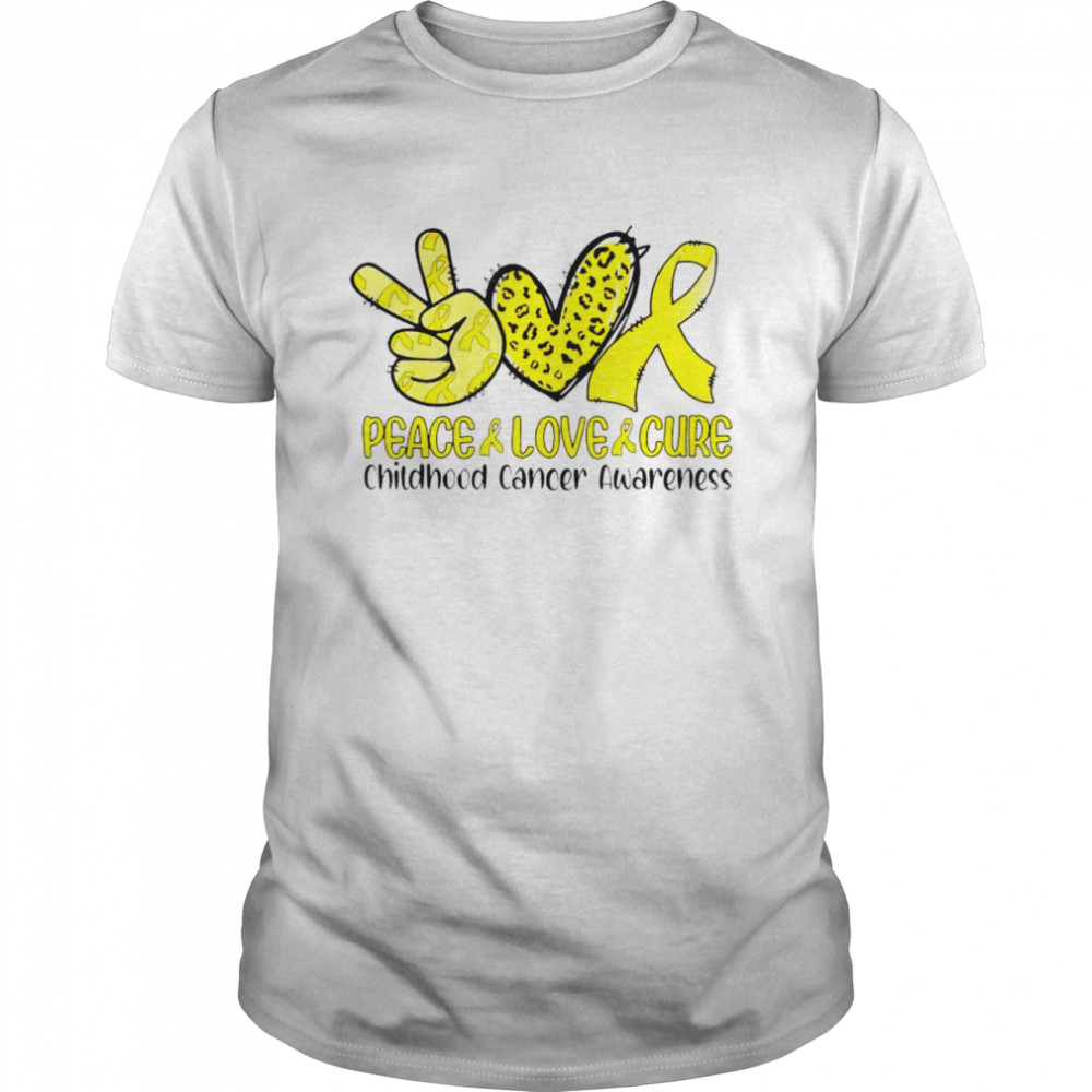 Peace love cure childhood cancer awareness shirt