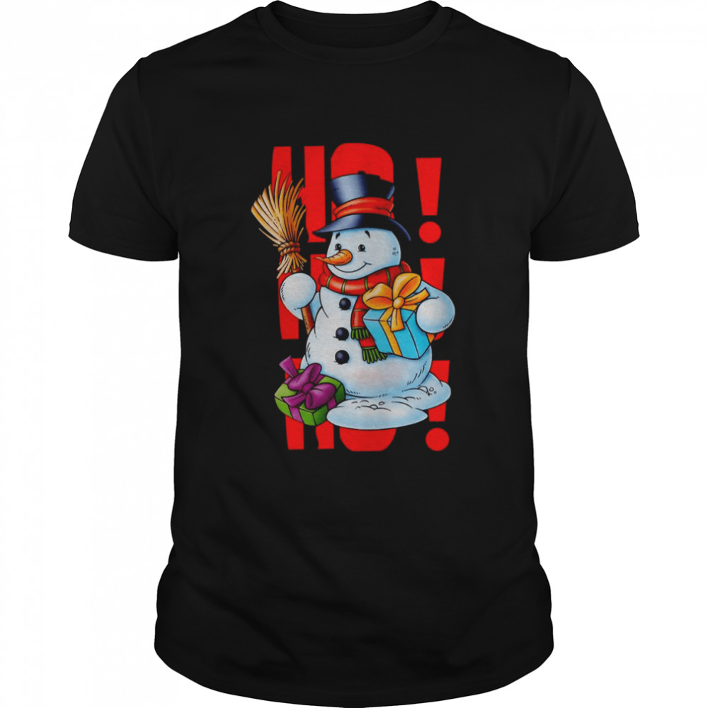 Snowman Wrapped In Christmas shirt