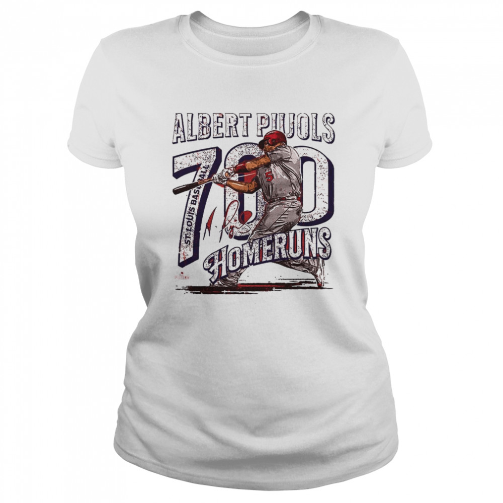 Albert Pujols St. Louis Baseball 700 Home Runs Wave signature shirt Classic Women's T-shirt