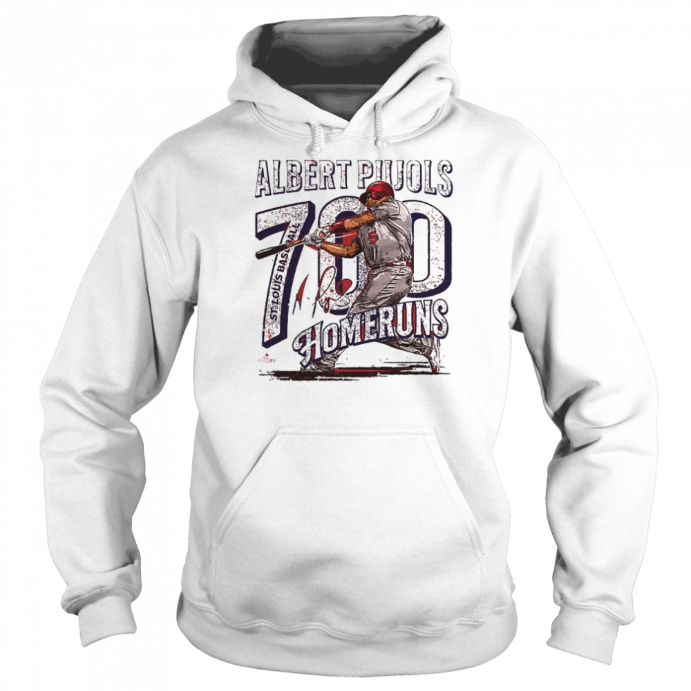 Albert Pujols St. Louis Baseball 700 Home Runs Wave signature shirt Unisex Hoodie