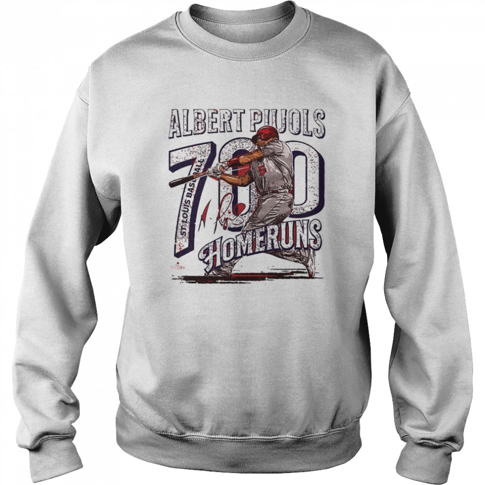 Albert Pujols St. Louis Baseball 700 Home Runs Wave signature shirt Unisex Sweatshirt