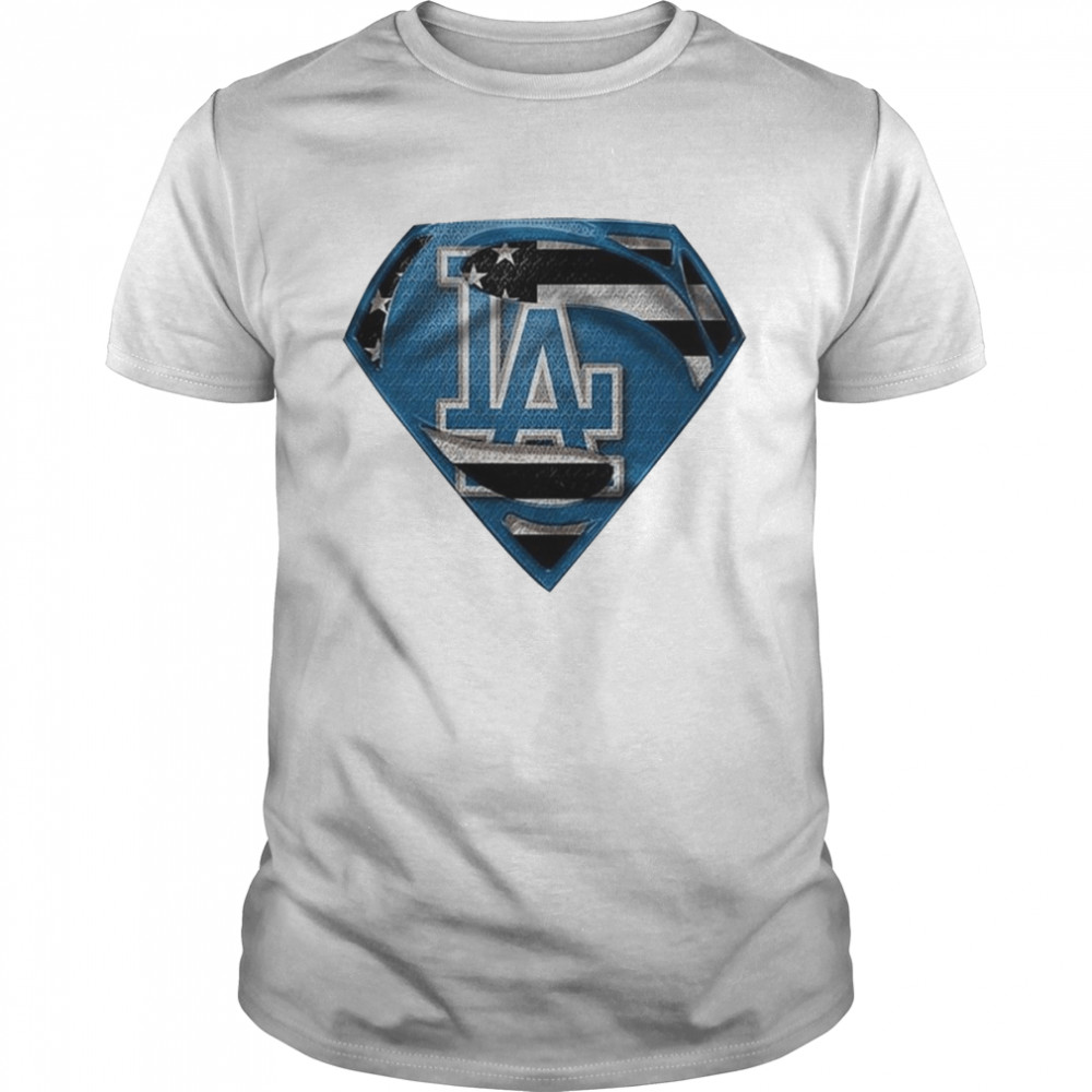 Los Angeles Dodgers Superman American Flag shirt