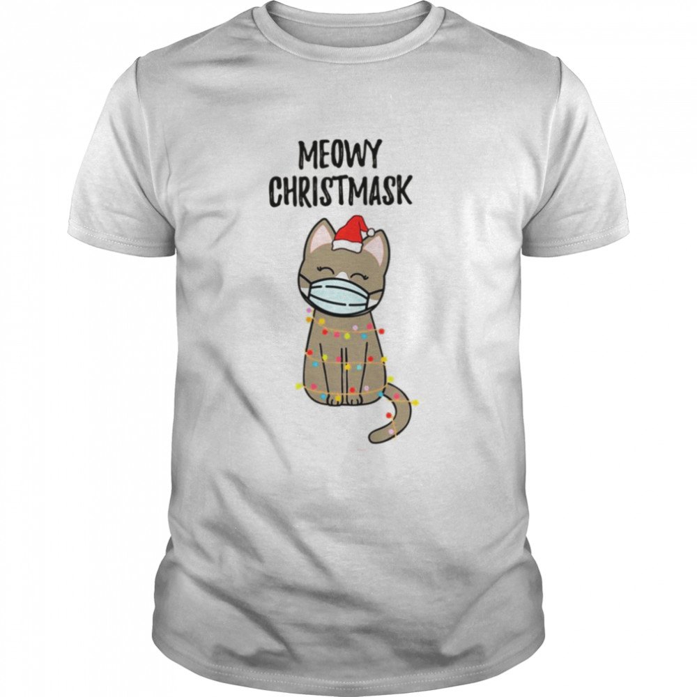 Meowy Christ Cute Wearing Mask shirt