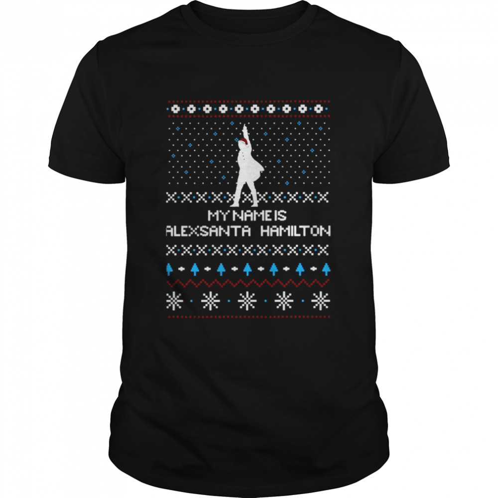 Alexsanta Hamilton Christmas Knit Pattern shirt