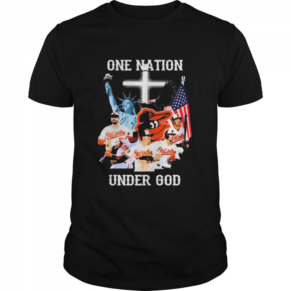 Baltimore orioles one nation under god American flag 2022 shirt