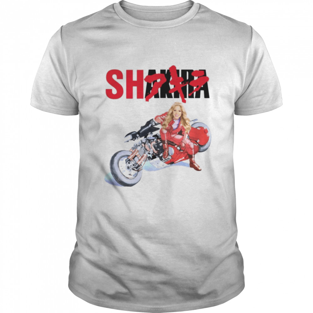 Beautiful Motorcyclist Shakira Akira Inspired shirt