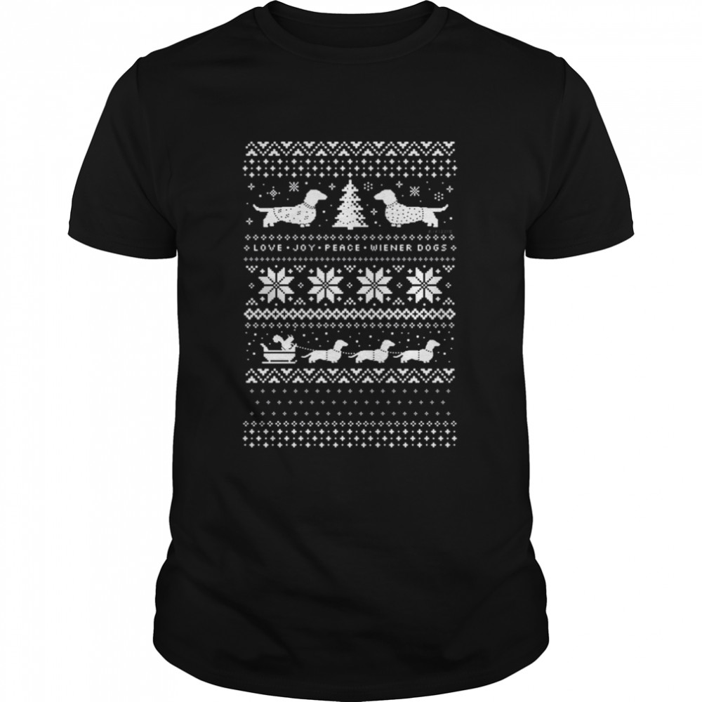 Dachshunds Christmas Pattern Dog Lover shirt