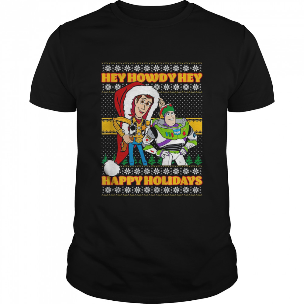 Disney Pixar Toy Story Christmas Hey Howdy Ugly Christmas T-Shirt