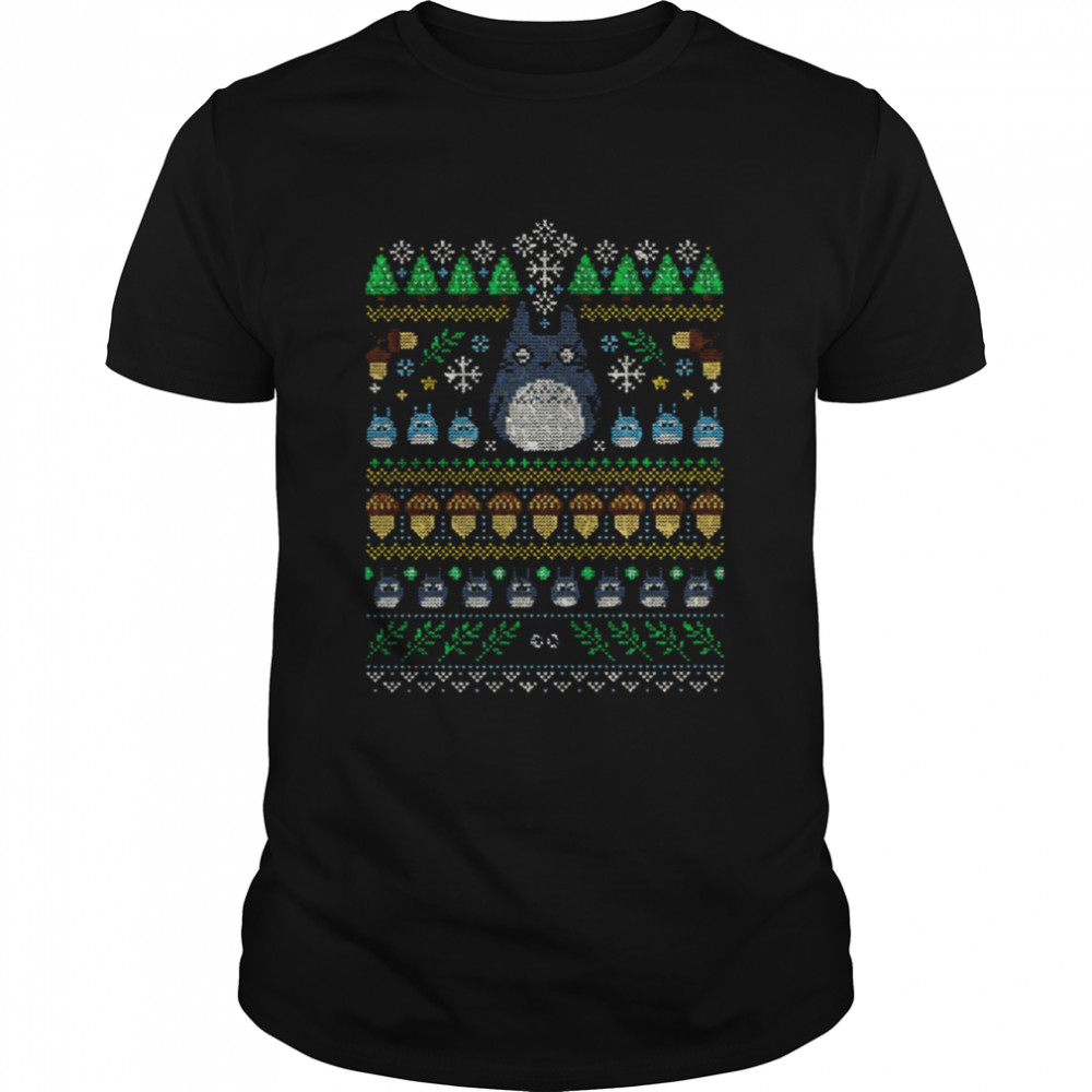 Forest Friends Totoro Pattern Ghibli Animation shirt