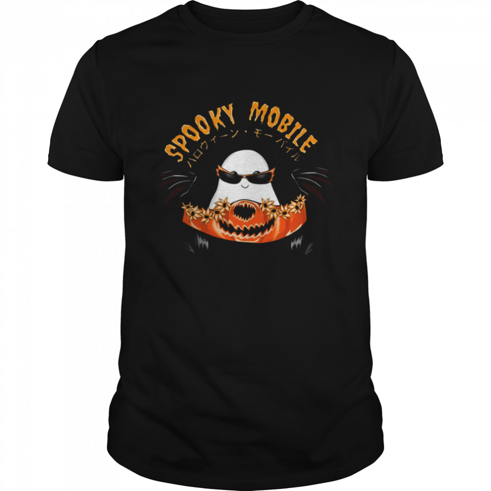 Halloween Costume Vintage Floral Ghost Pumpkin shirt