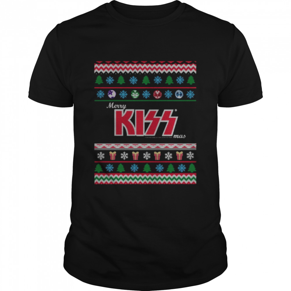 Kiss The Band Merry Kissmas Knit Pattern shirt