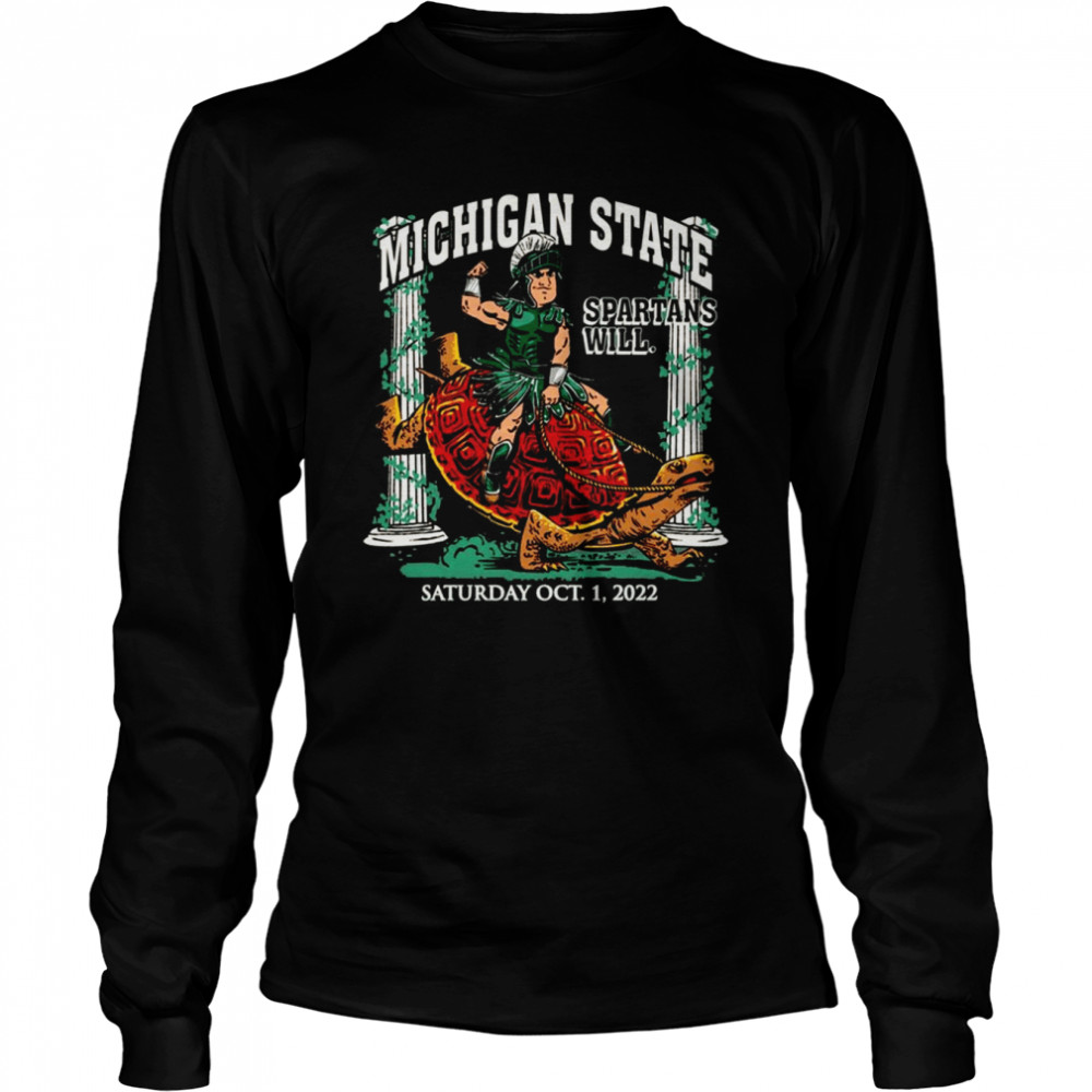 Michigan State Spartans Vs. Maryland Terrapins Game Day 2022  Long Sleeved T-shirt