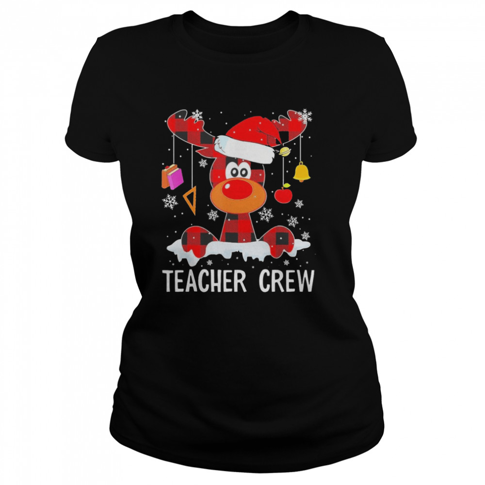 Teacher Crew Reindeer Christmas  Classic Women's T-shirt