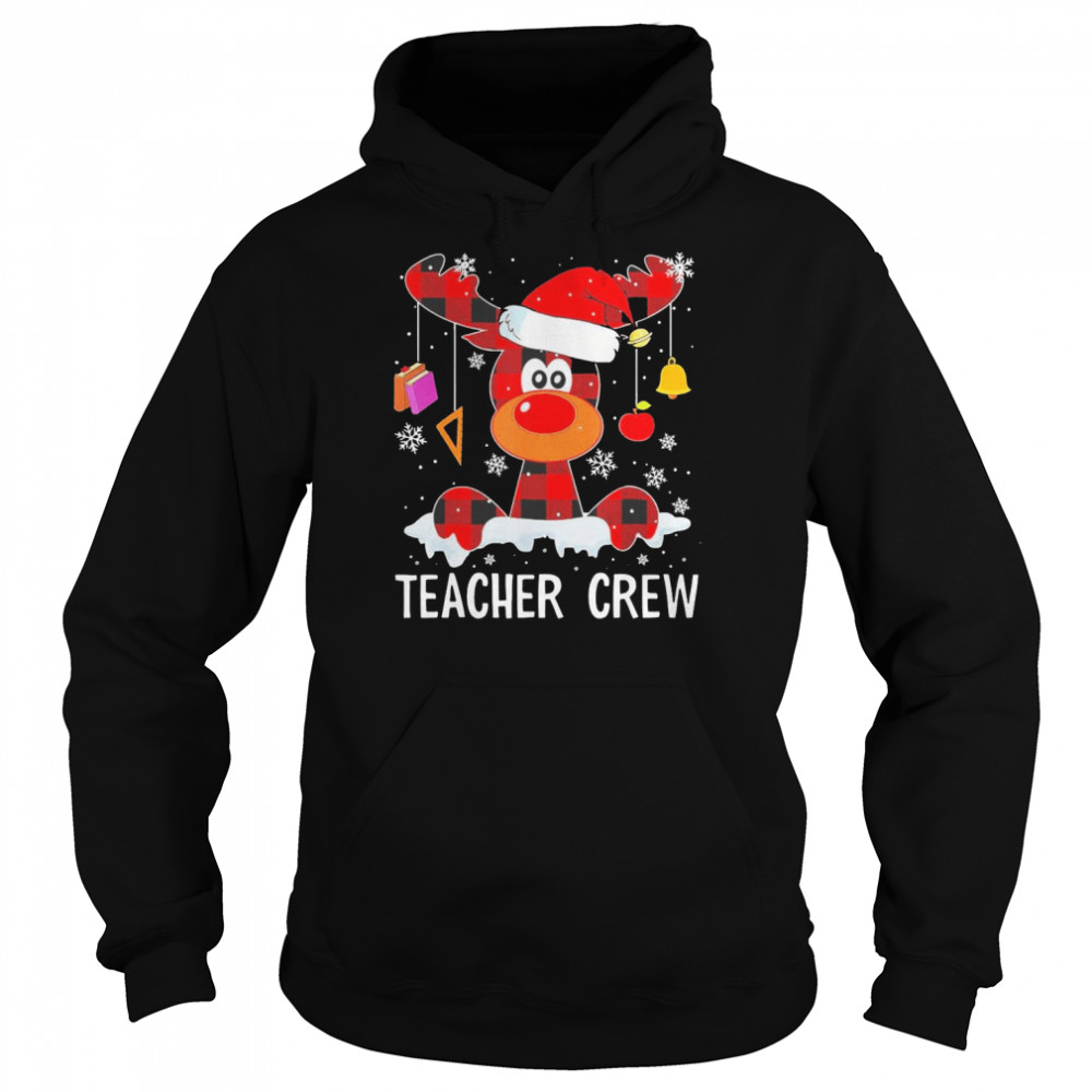 Teacher Crew Reindeer Christmas  Unisex Hoodie